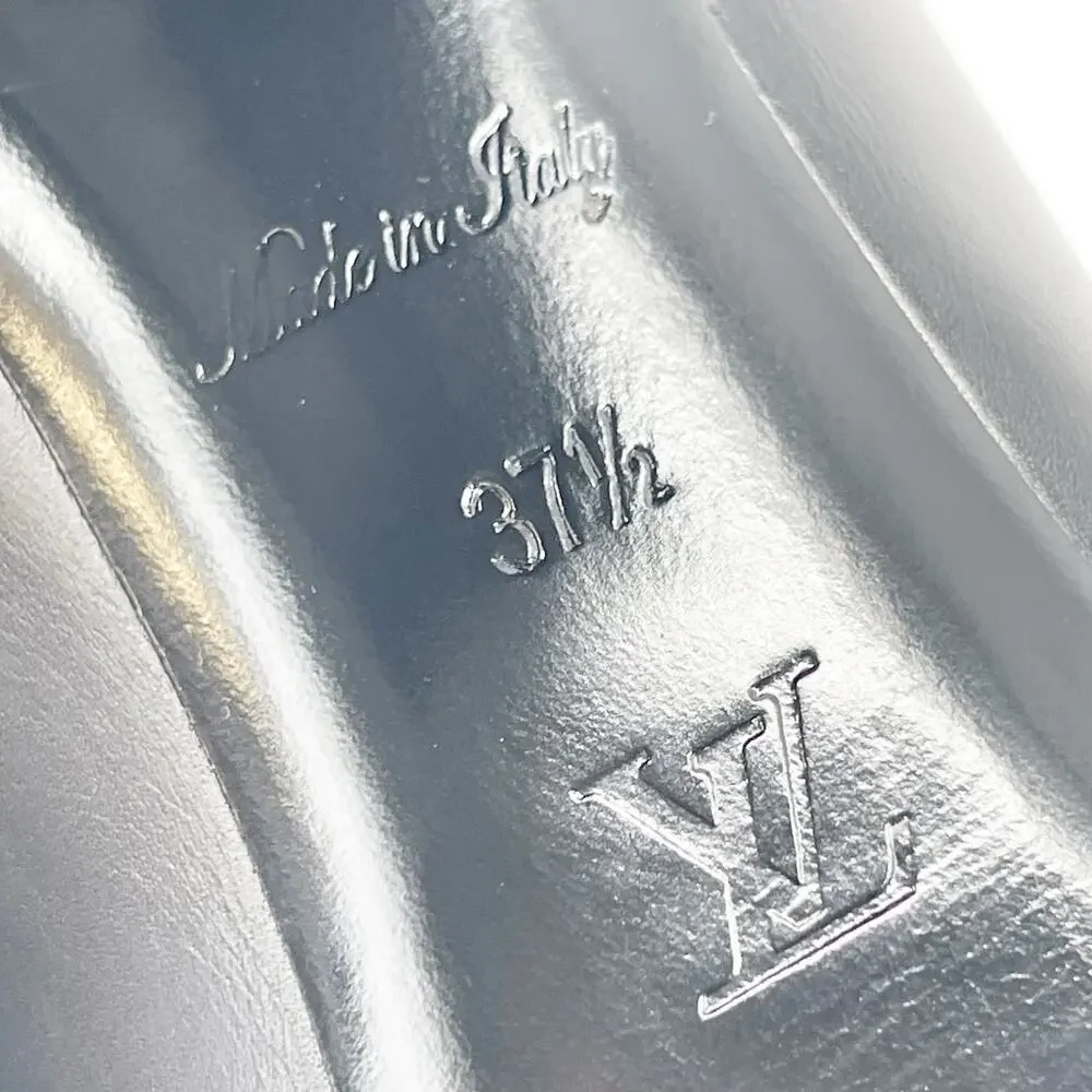 Louis Vuitton 2020 Bliss Black Leather Monogram LV Canvas Ankle Boots EU 37.5 - Picture 14 of 15